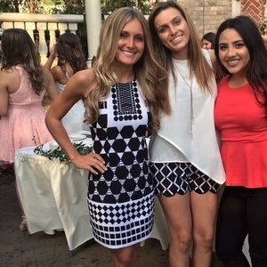 Black and white Bebe dress